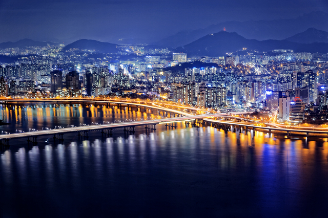 Seoul at night, South Korea
