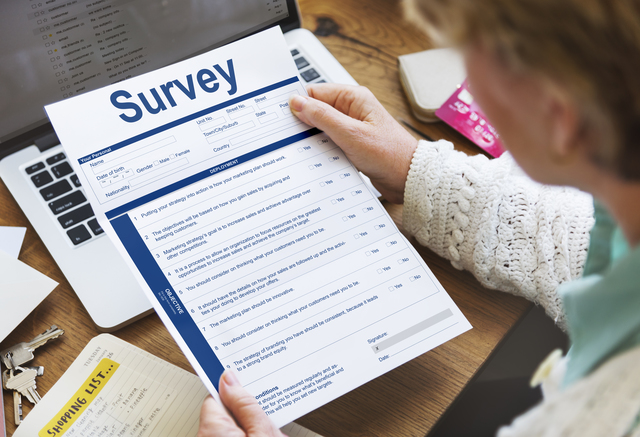 Survey Form Research Marketing Mark Concept