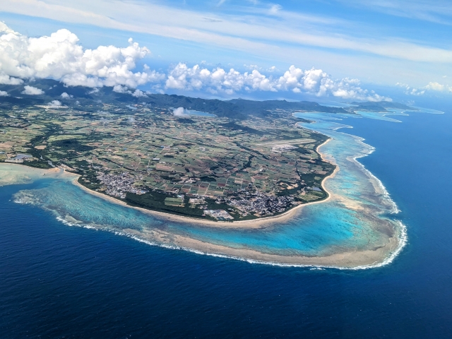 沖縄,八重山諸島,航空写真