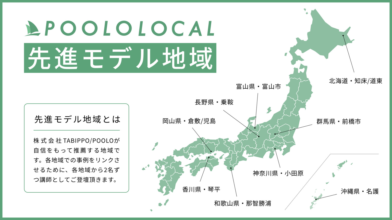 POOLO LOCAL認定モデル地域
