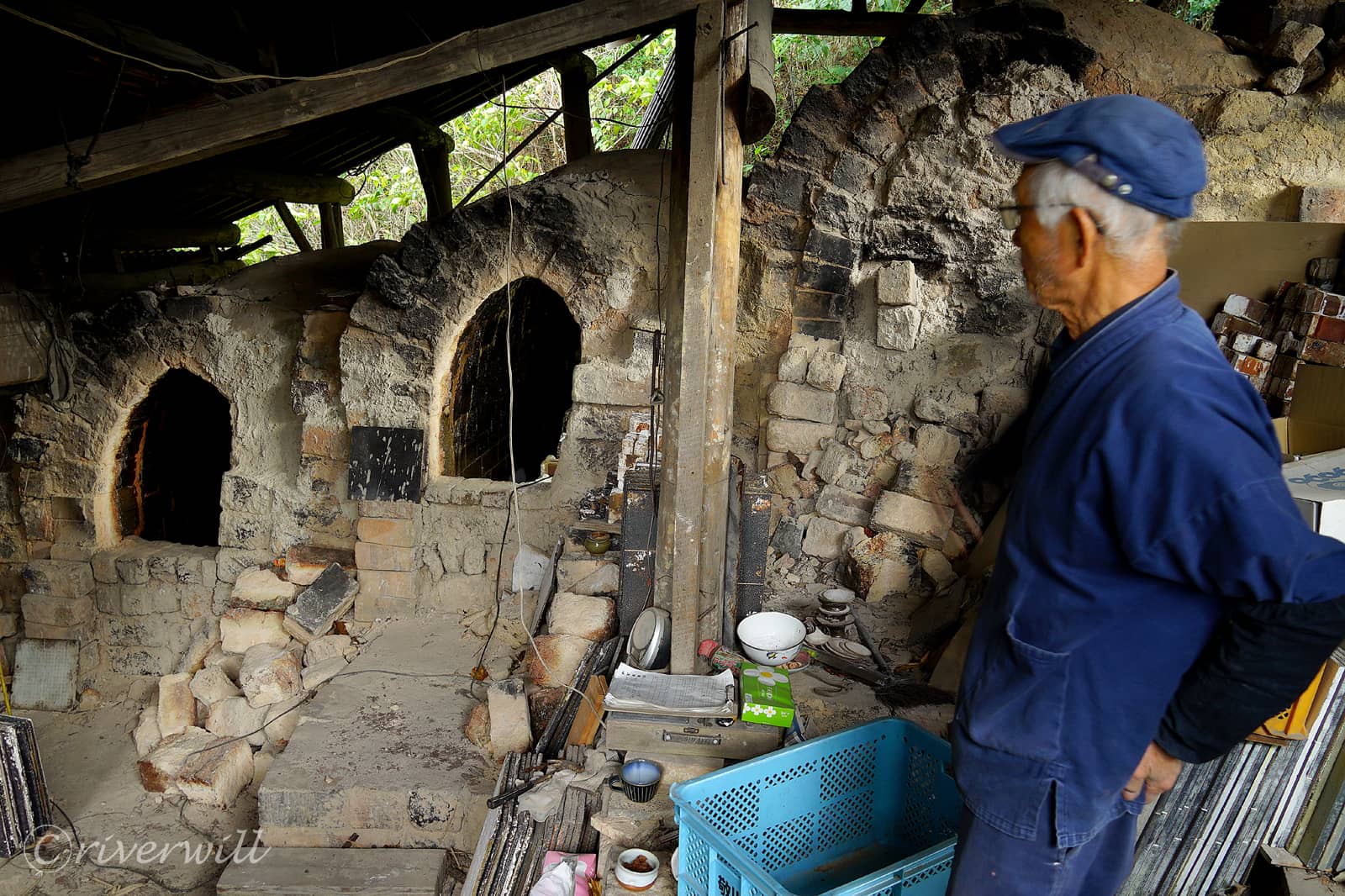 石見焼（島田窯）の登り窯