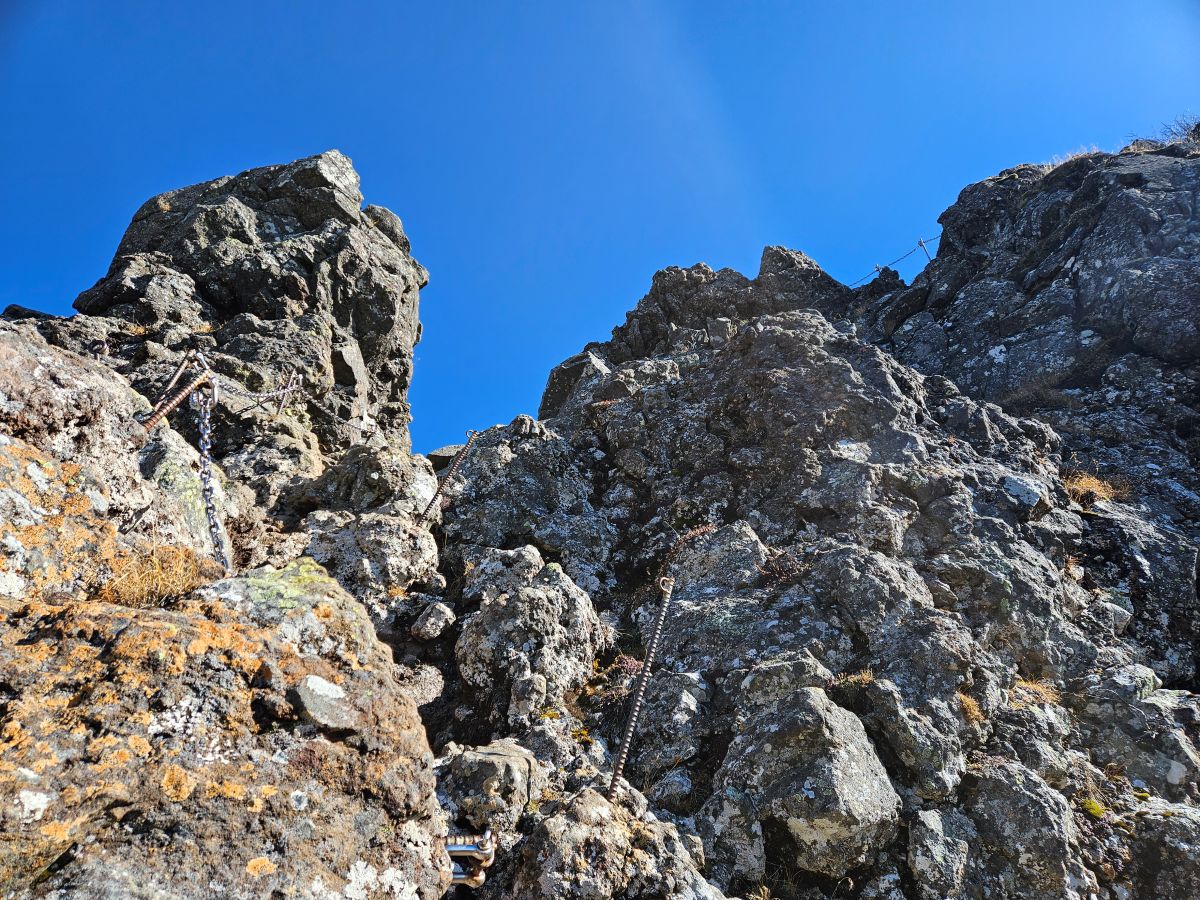 横岳　鎖場　八ヶ岳