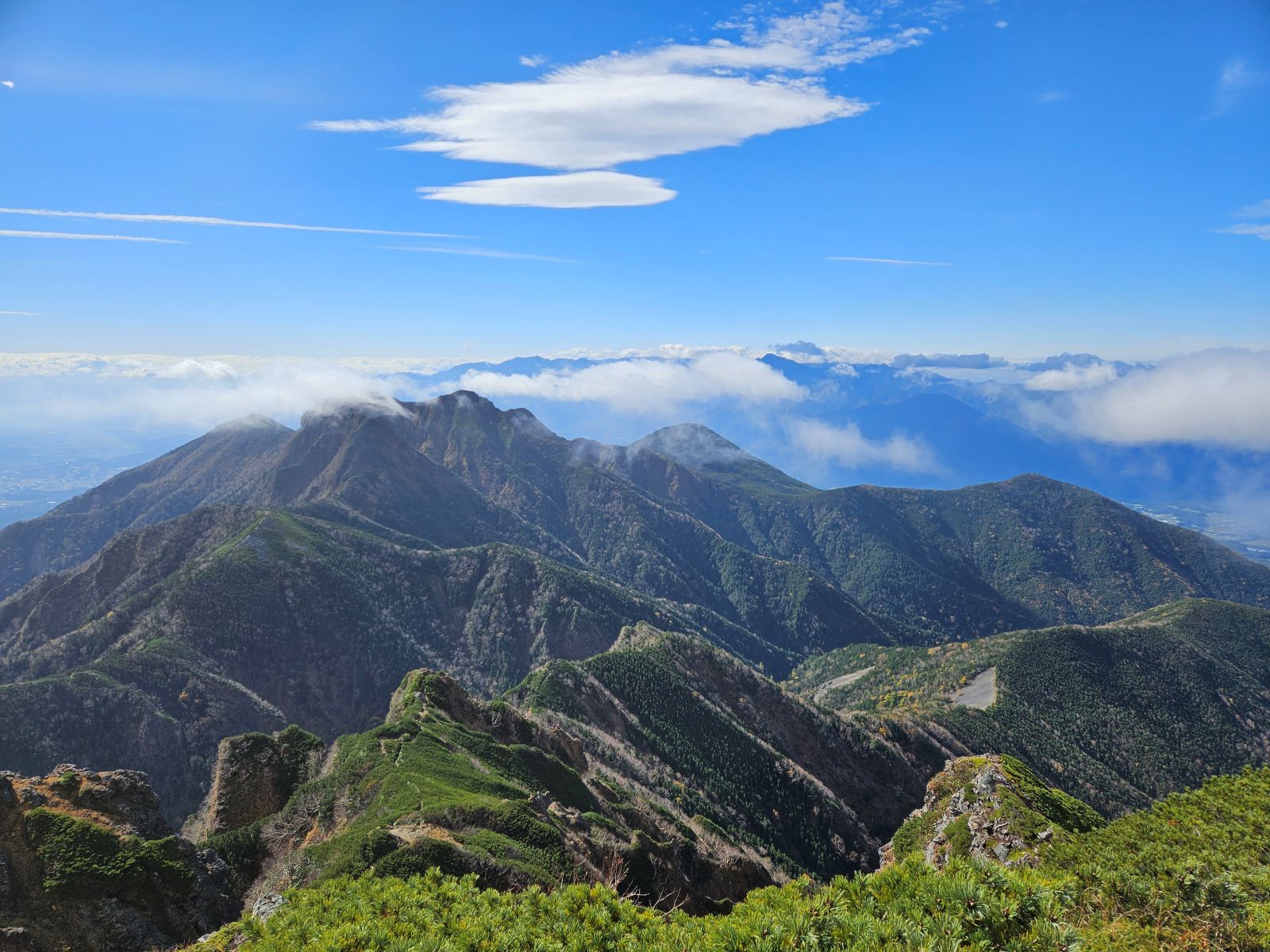 阿弥陀岳頂上　展望　八ヶ岳