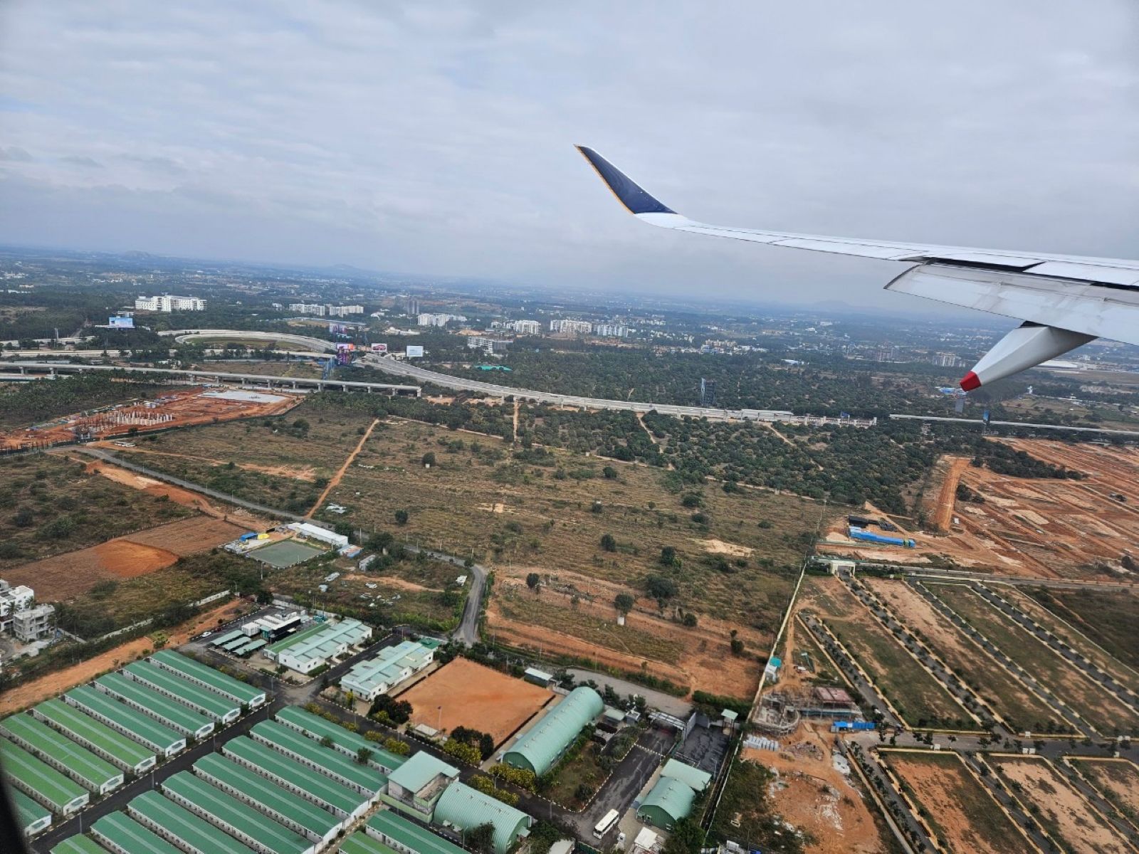インド　飛行機からの眺め