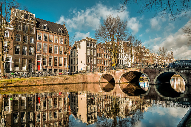 アムステルダムの17世紀の運河地区
