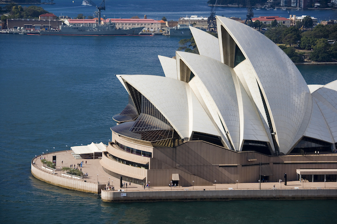 The Sydney Opera House in the city of Sydney in Australia.